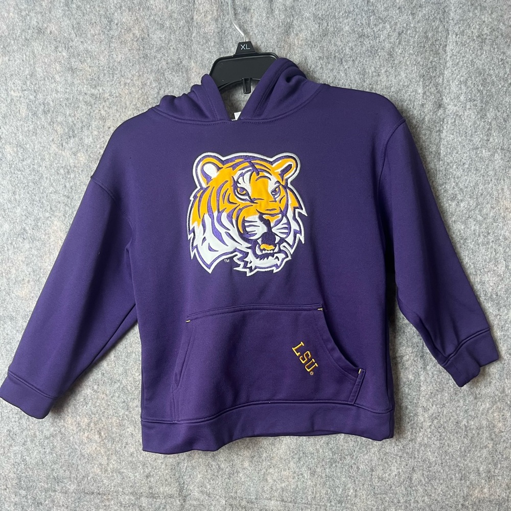 Knights Apparel Kids Small 6/7 Purple LSU Tigers pullover purple‎ Hoodie